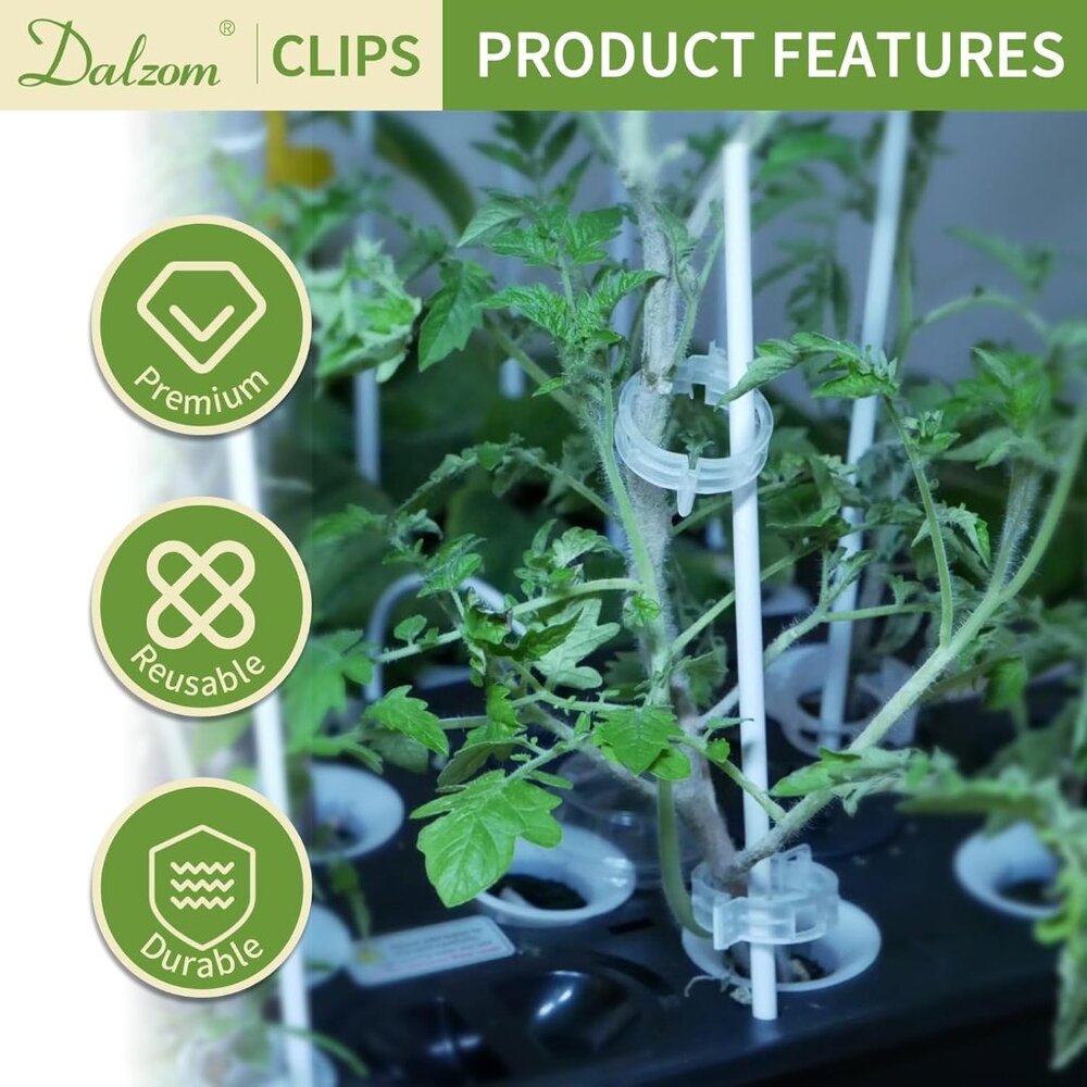 300Pcs Tomato Clips, Plastic Trellis Clips Plant Support Clips, Plant Clips for - Picture 5 of 7